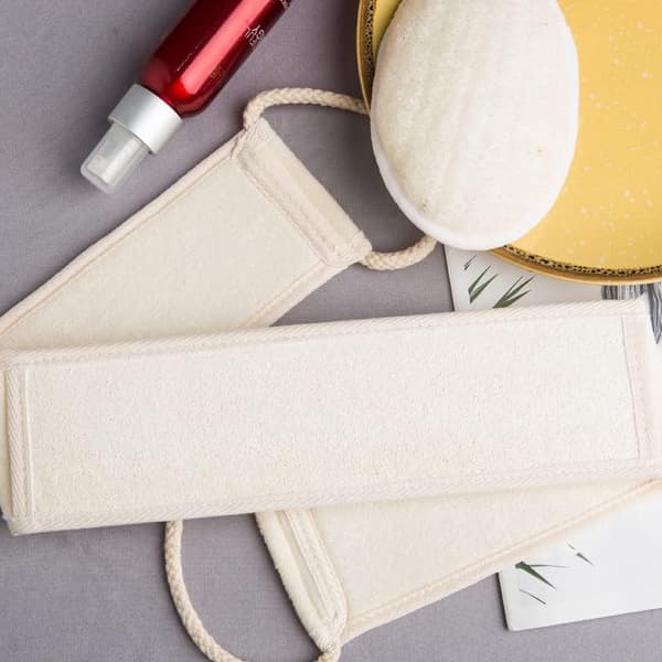 Loofah-selkäharja suihkuun, luonnollinen luffa-loofah-tyyny kylpyyn
