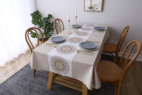 Rektangulær belagt duk, vanntett duk, 140 x 180 cm