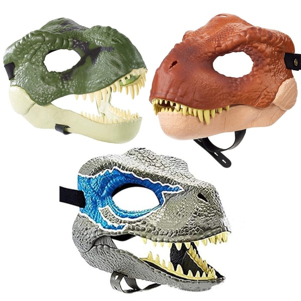 Halloween Party Tyrannosaurus Rex Dinosaur Mask Brwon