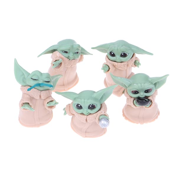 5 st/ set Baby Yoda Grogu Mandalorian actionfigur leksaker