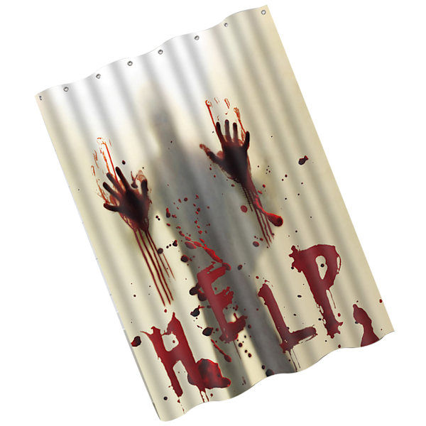 Halloween-tema Duschdraperi Badrum Dusch Badande Blodig