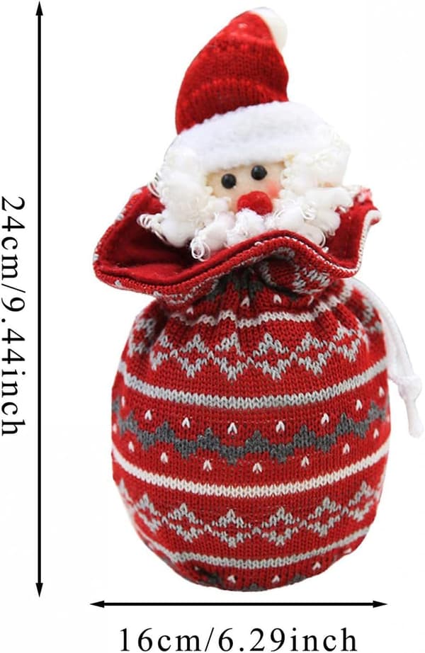 1 stk julaften gaveposer Eple strikket pose Julegodteri Ba