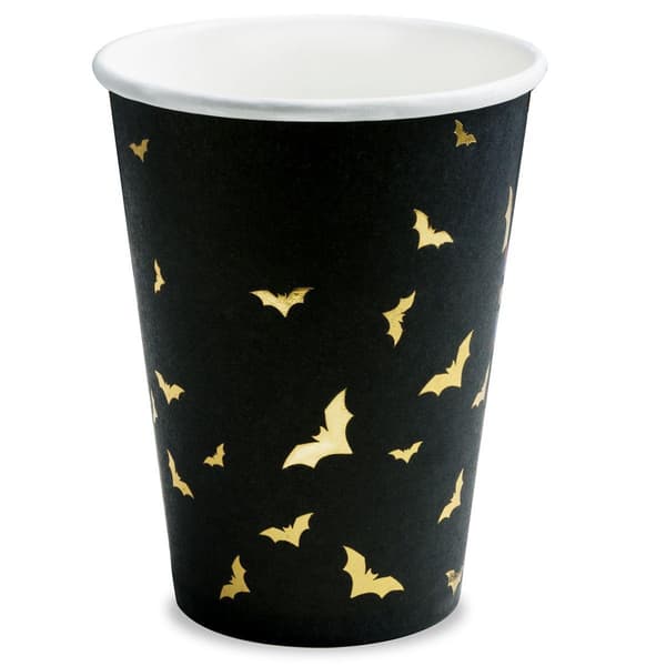 Pappkrus 6stk - Flaggermus, Halloween black