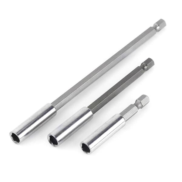 Magnetisk Bitsholder Forlenger Skrutrekker Sekskant Skaft 60mm 100mm 150mm Forlengelsesbit 3 stk 1/4\"