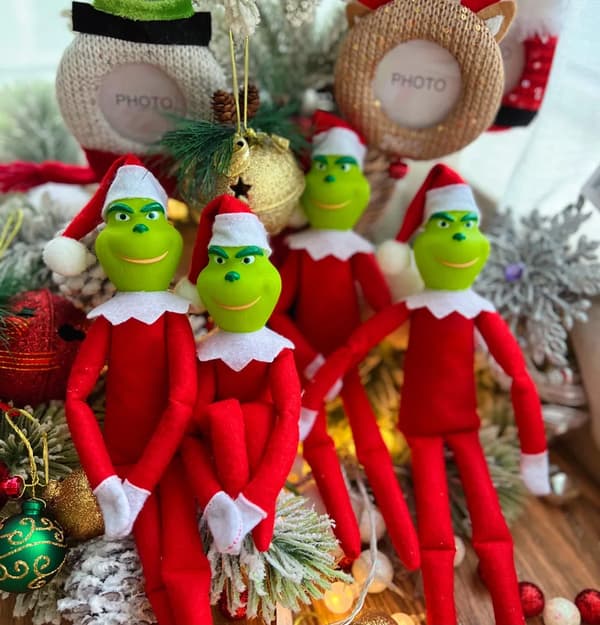 32cm Christmas Elf Doll Grinch Ornament Julhänge red