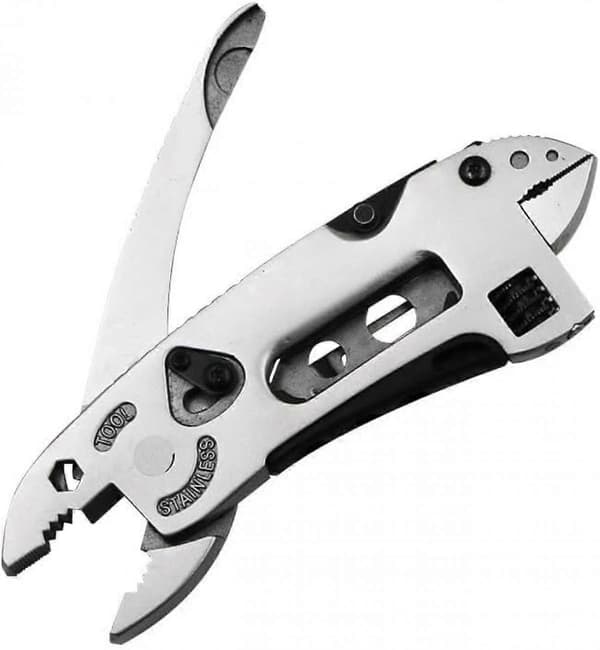 Udendørs Multiværktøjs Tang, Multitool Skruenøgle med 7 Værktøjer/Tang/Wire Cutter/Flad Skruetrækker/Phillips Skruetrækker/Bærbar