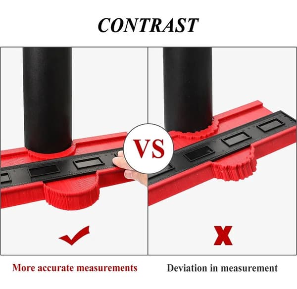 Contour Gauge Duplikator Matta Profil Mätning av vinkellinjal