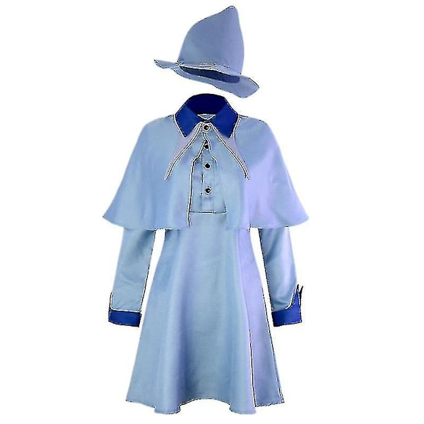 Trollkarl Skola Häxa Fleur Isabelle Delacour Beauxbaton agic Cosplay Kostymer Hatt Dam Skoluniform Kläder Cap Halloween With Cap M