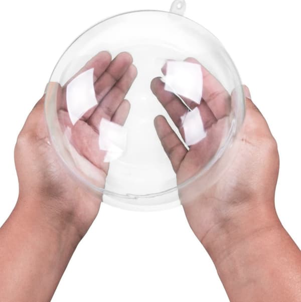 15 ST Clear Ball Baubles Sphere Tom Fyllbar julgran 30pcs Clear open balls 6CM