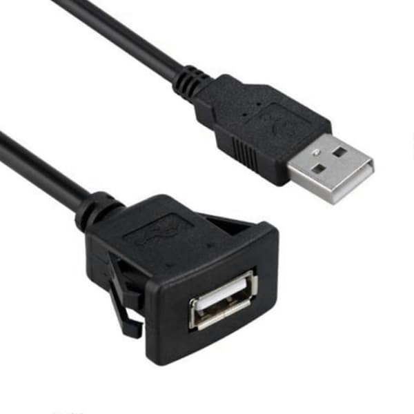 USB-forlengelseskabel Bil Motorsykkel Dashbord Innfelt Panel Lydlinje