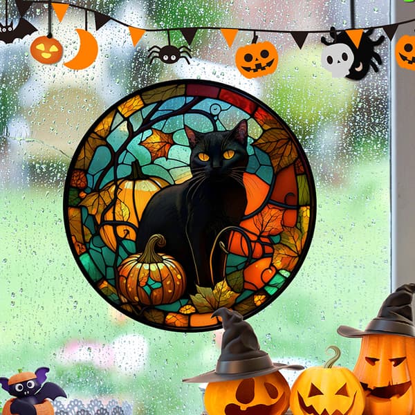 Halloween dekorasjon Halloween vindu statiske klistremerker A6