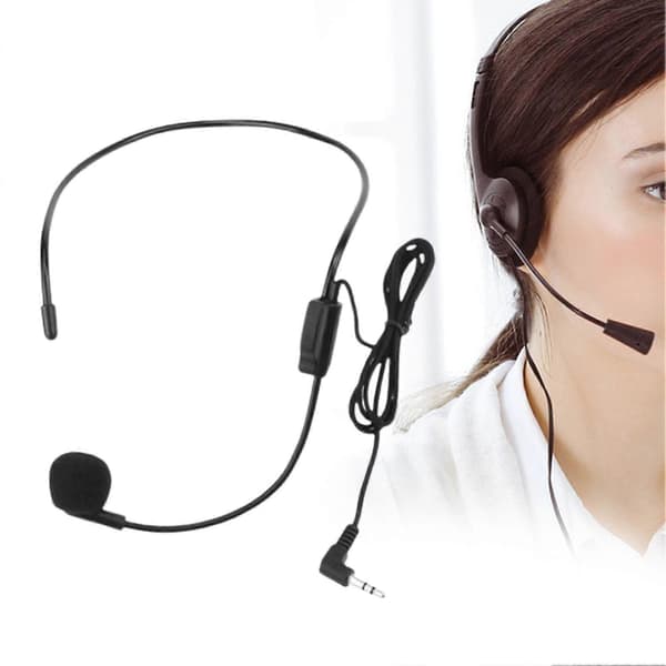 Kablet mikrofonheadset 3,5 mm klar lyd Plug And Play justerbar vinkel forelæsningsmikrofon til konferencesnakundervisning