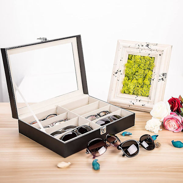 Glasögonförvaring Pu-läderglasögonfodral Case