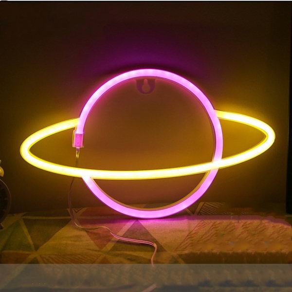Neonljus planetformad