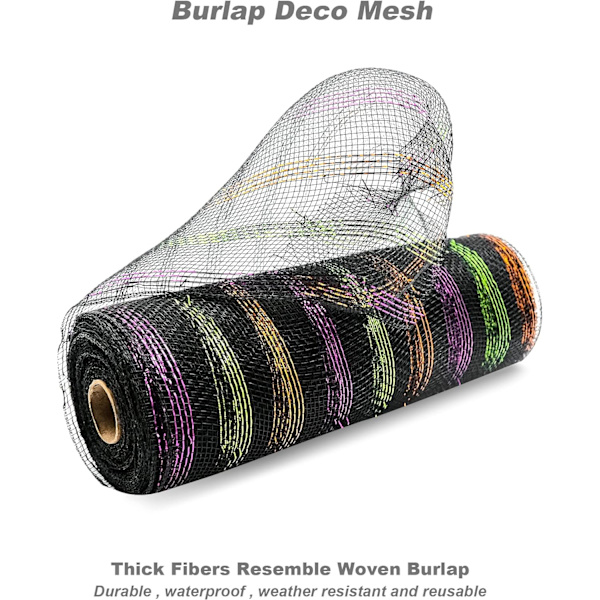 2 rullar Deco Mesh för kransar 10 tum x 30 fot band för julgran