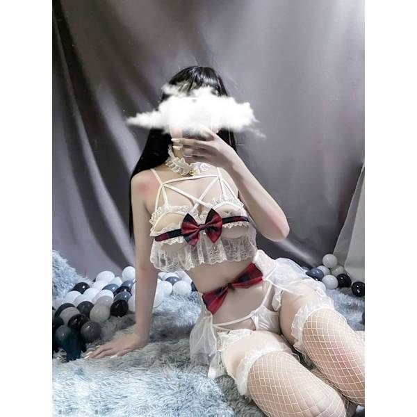 Underkläder Set för kvinnor Lolita Anime Devil Cosplay Kostym XL