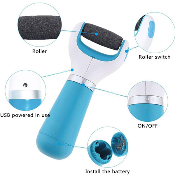 Sähköinen pedikyyrikoneen kauneustyökalu blue battery