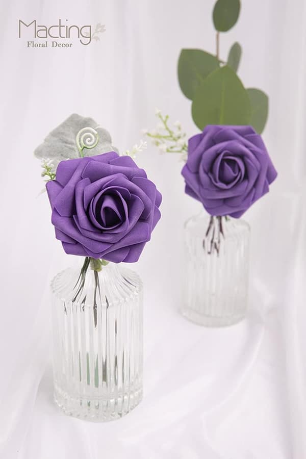 60 stk kunstige roseblomster, Real Touch Foam Blomster for mødre