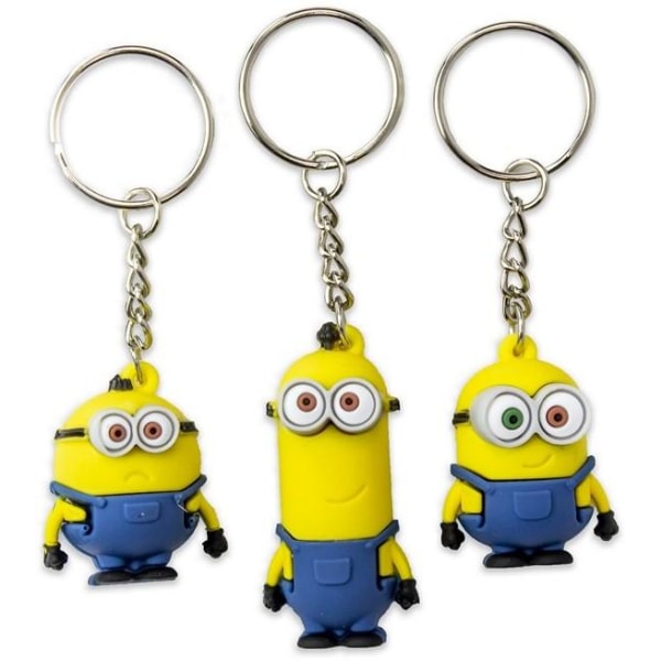 3-Pack Minions Nyckelring 3D Figurer multicolor