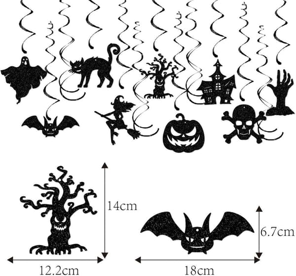 Aavemaisia Halloween-spiraaleja: Aaveita, kissoja ja noitia