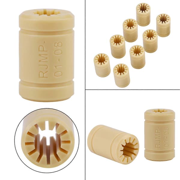 8 stk/sett 3D-skriver solid polymer LM8UU-lager 8 mm aksel