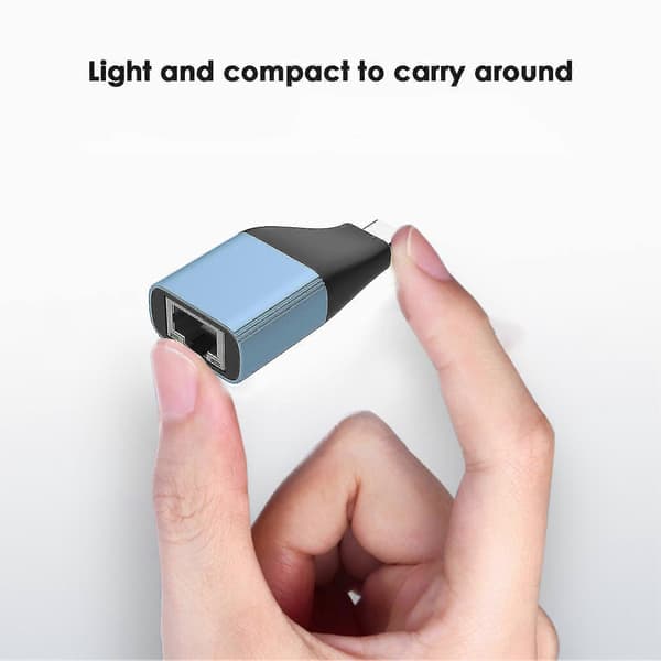 Netværksadapter 4K60Hz 1000 Mbps Bærbart Radian Design Stabil Transmission Kompakt USB C til RJ45 Gigabit Ethernet-adapter