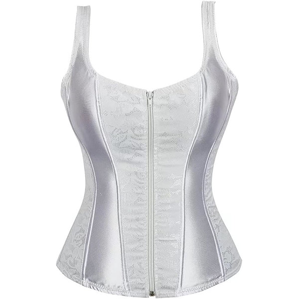 Korsetter til kvinder Overbust Bustier Top Gotisk exy houlder 2928white S