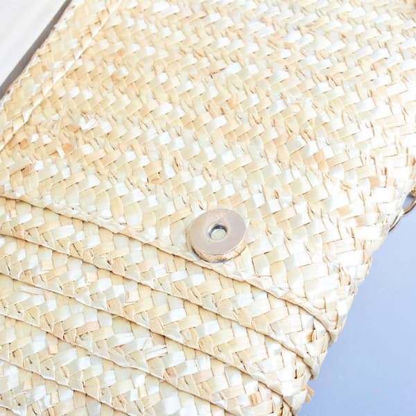 Uformell konvoluttstråclutch Sommervevde håndvesker Lommebok for venner