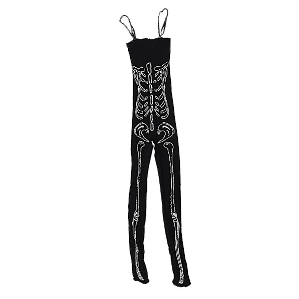1 st Sexiga underkläder Grenlösa skelettmönster Grimma Halloween Jumpsuit Sidenstrumpor Underkläder för vuxna