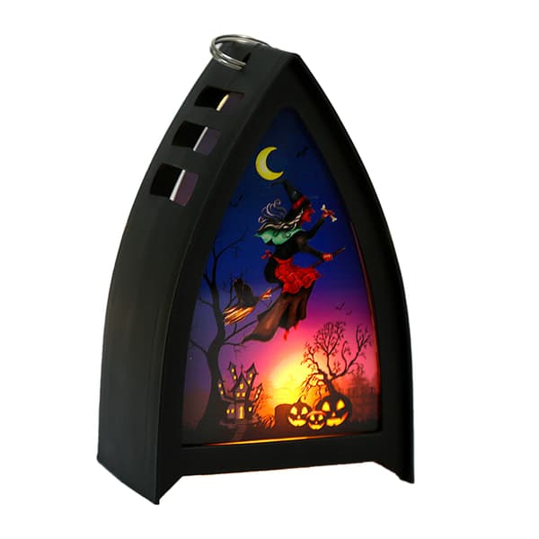 Halloween natlampe, græskar skelet heks Halloween bord witch