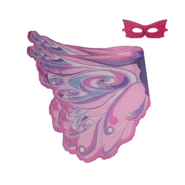 Halloween kostymvingar, fjärilsälsjal grey pink