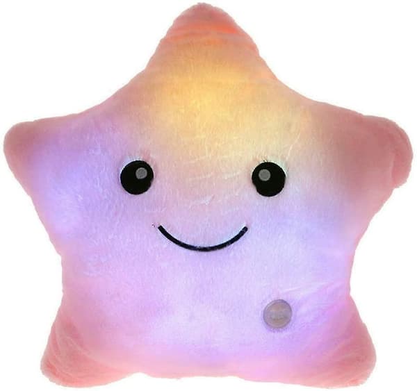 Twinkle Star Glødende LED Lightplush Toy Pynteputer Puter Fylte leker Gaver til barn Jul (rosa)