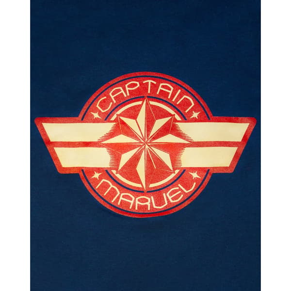 Captain Marvel ogotyp T-shirt dam/dam  Marinblå Navy L