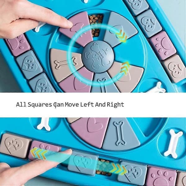 Hundleksak Pussel Långsam Matare Interaktiv Öka Valp IQ Matdispenser Långsamt Ätande Halkfri Skål