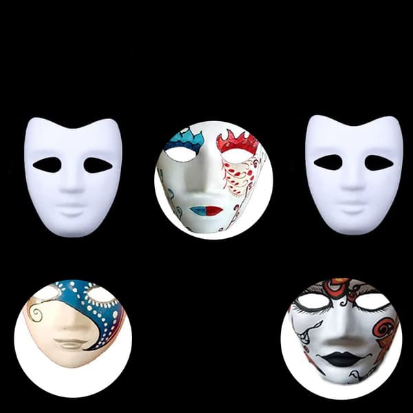 Hvit maske brukes til maling og dekorasjon - Halloween