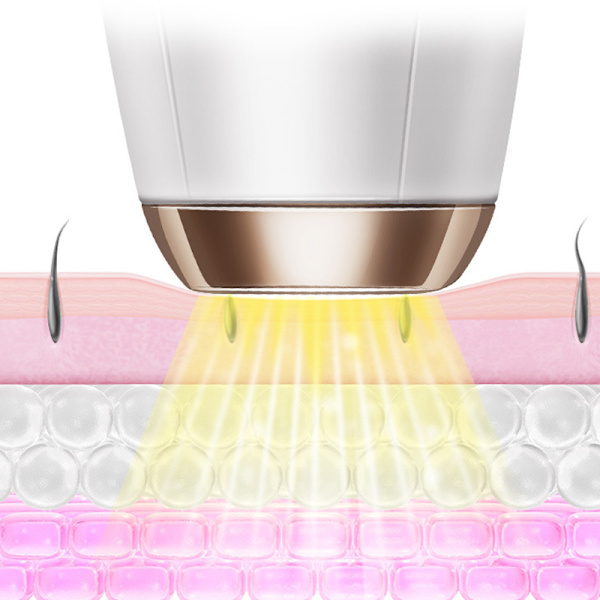 Epilator kvinnlig fryspunkt epilator handhållen helkroppsarmhåla hår kraftfull puls epilator white
