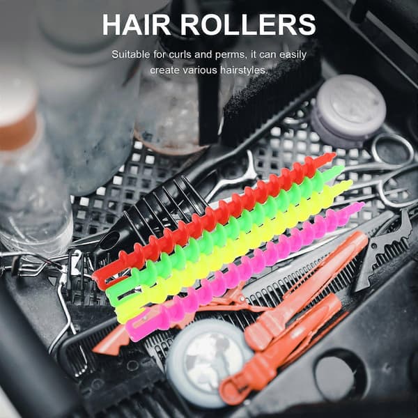 26 stk. Spiralpermanentstaver for frisørstyling og krølling