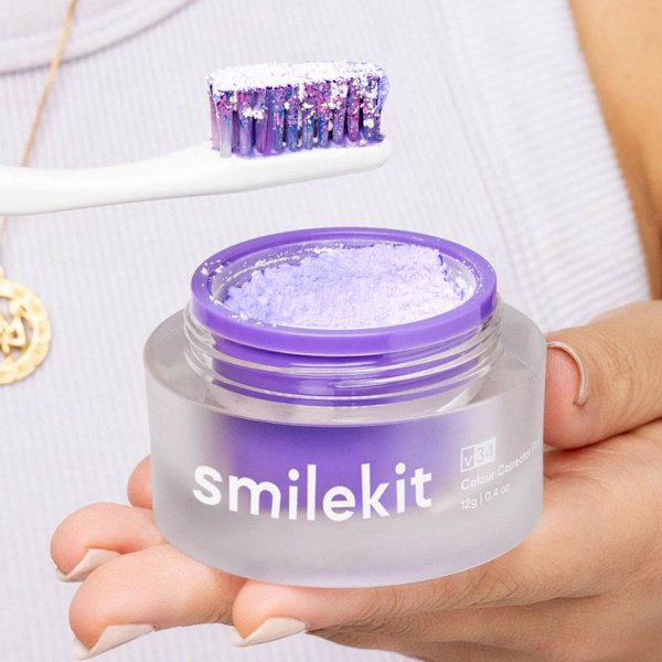 Hismile V34-Color Corrector Powder, Lila Tandblekning, Toot