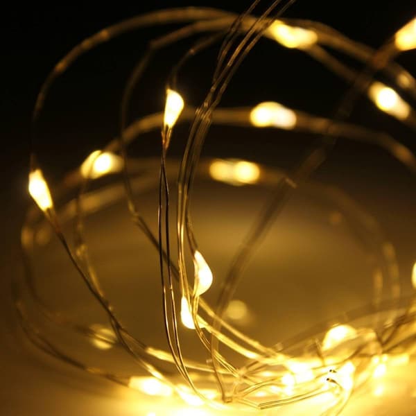 Varmvitt batteri Fairy Lights - 30 lysdioder 10ft/3M koppartråd