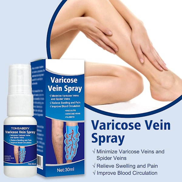 30 ml Åreknude Spray Regnorm Benmassage Spray Hævelse Smertelindring Opstram huden