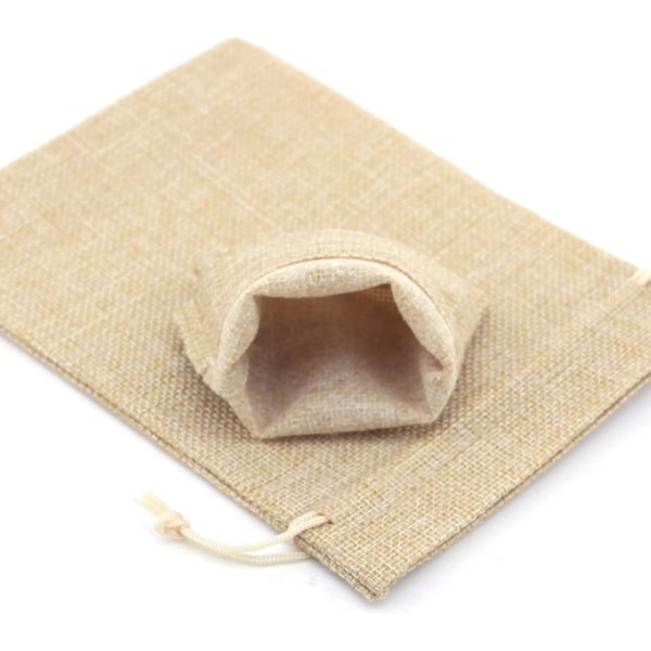 50 kpl Jute-lahjapussit vetoketjulla, pellavajutepusseja Candy B