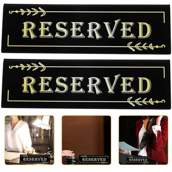 2 st Reserverad skylt för bord, Skylt för reserverade platser, Reserverad bordsskylt, Reserverat platskort, Bordsplatsskylt