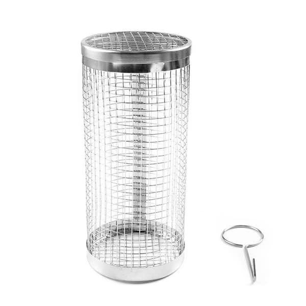 Utomhus rostfritt stål BBQ-korg Cylindergrillkorg 30x9.4cm