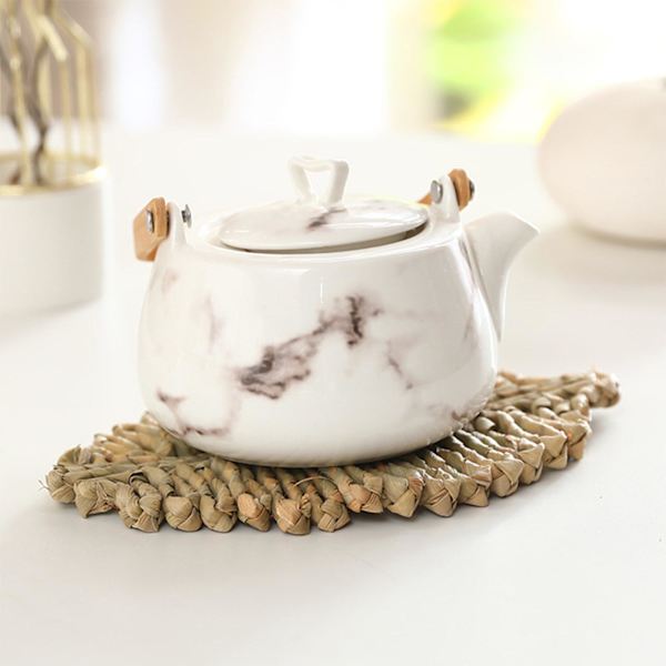 1/2/3/5 Rattan Placemat för Creative Thicken Khaki Leaf Shaped Light Brown 23x16cm 1Set