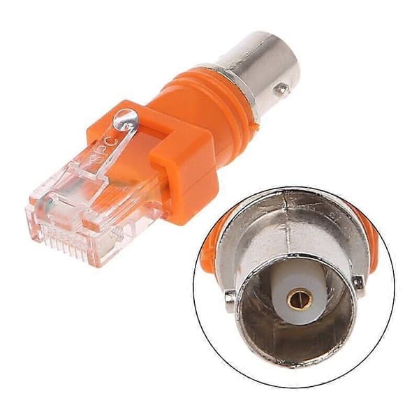 1 stk BNC hunn til RJ45 hann adapter chassis panelmontering koaksial høy kvalitet