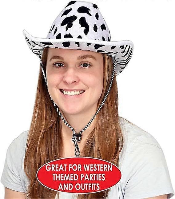 Mænds Ko-print, Hvid/Sort-tema, Til Western-tema Vilde Vesten