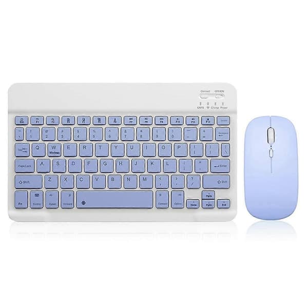 10 tommer Bluetooth-tastatur genopladeligt ultratyndt trådløst musetastatursæt til Android Tablet B