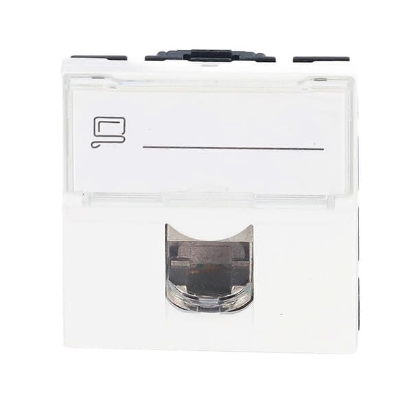 Nätverksjackmodul CAT6A RJ45 Fransk Adapter Skärmad ABS-tillbehör för Dator