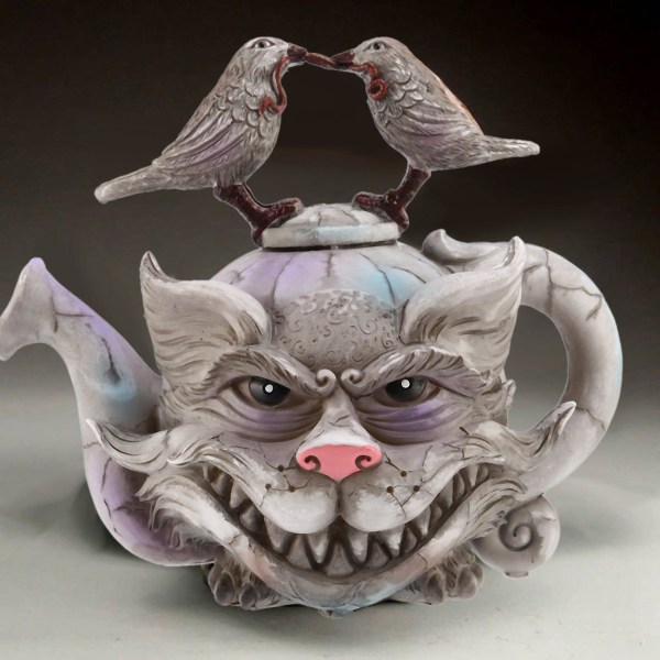 Handgjord Art Cat Tekanna Devil Cat Creative Home Desktop Decorati