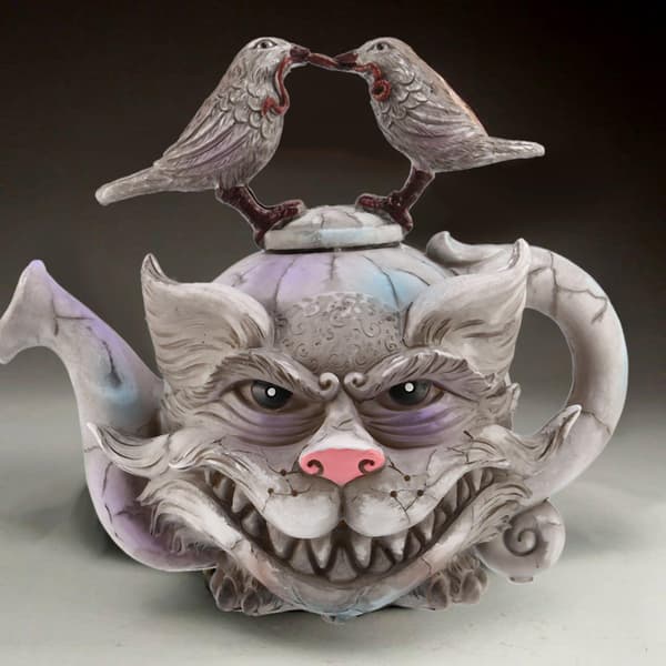 Käsityönä tehty Art Cat -teepannu Devil Cat Creative Home Desktop Decorati